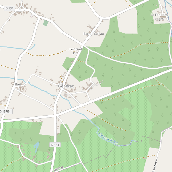 Carte des bedandbreakfast à Générac (Gironde) Thumbnail