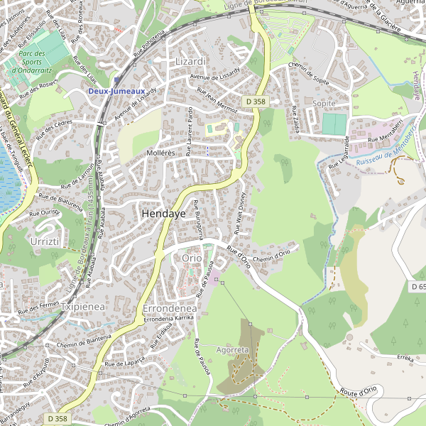 Carte des hotels à Hendaye Thumbnail