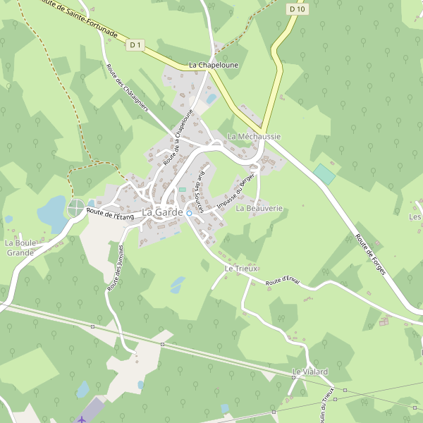 Carte des banques à La Garde (Corrèze) Thumbnail