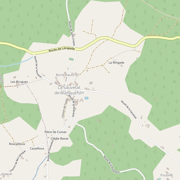 Carte des police à La Sauvetat de Blanquefort Thumbnail