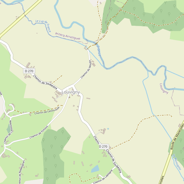 Carte des hotels à Louvigny (Pyrénées-Atlantiques) Thumbnail