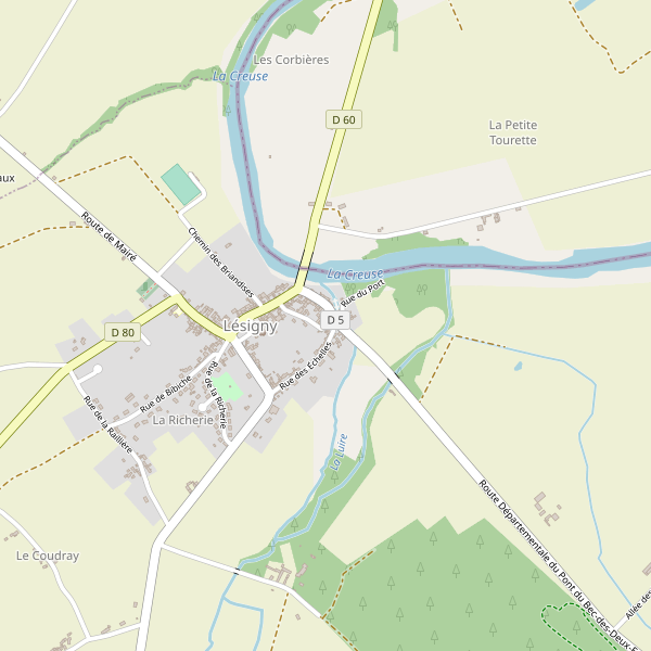 Carte des hotels à Lésigny (Vienne) Thumbnail