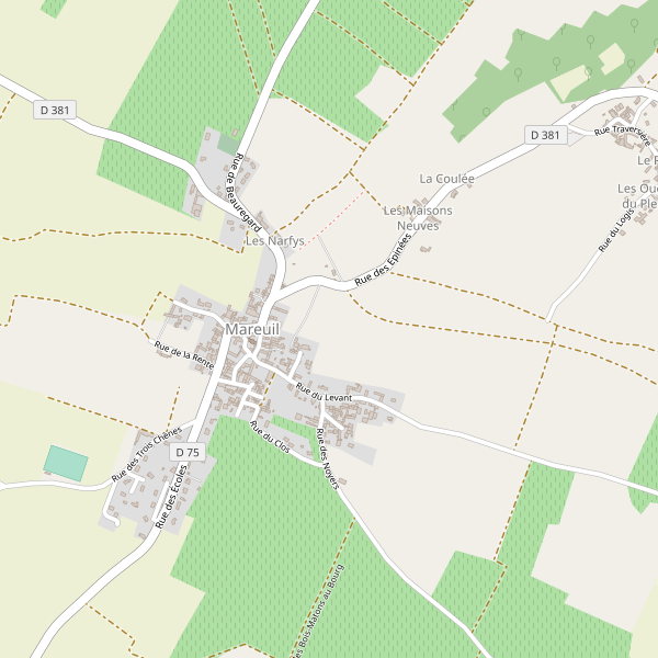Carte des hopitaux à Mareuil (Charente) Thumbnail