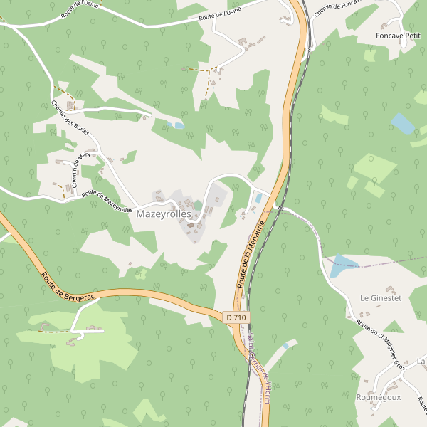 Carte des hotels à Mazeyrolles Thumbnail