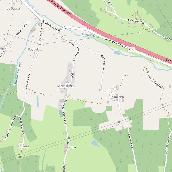 Carte des hotels à Montrem Thumbnail