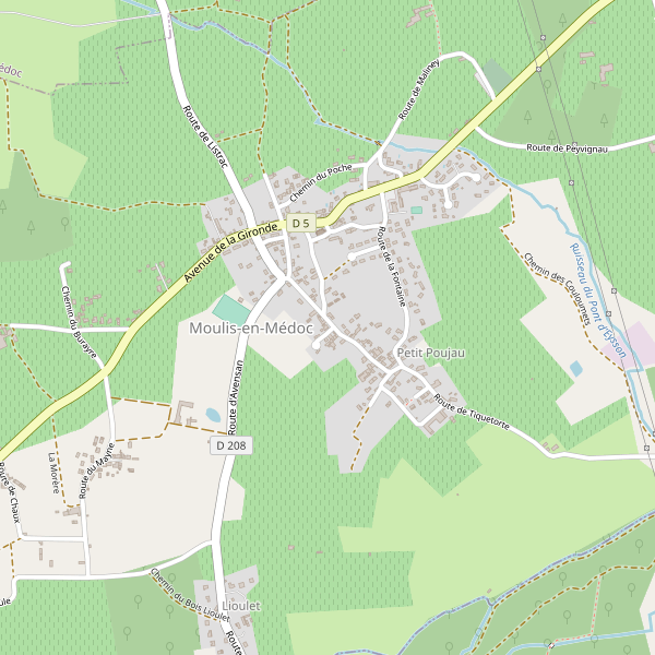 Carte des epiceries à Moulis-en-Médoc Thumbnail