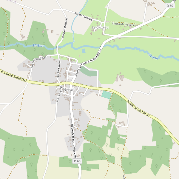 Carte des hotels à Nieuil Thumbnail