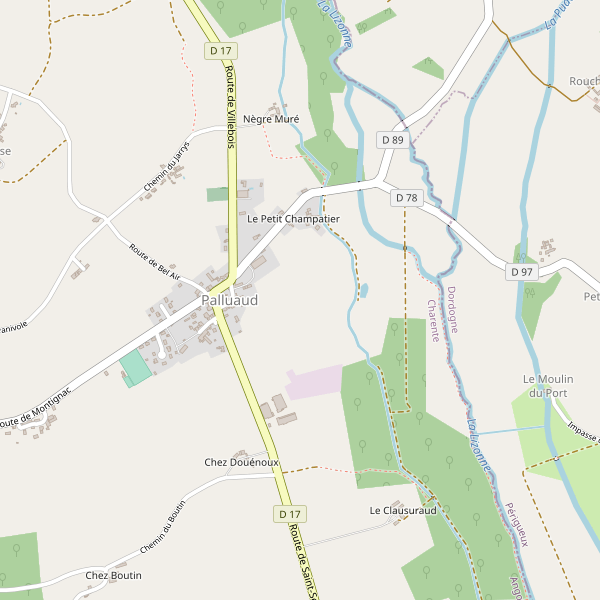 Carte des hotels à Palluaud Thumbnail