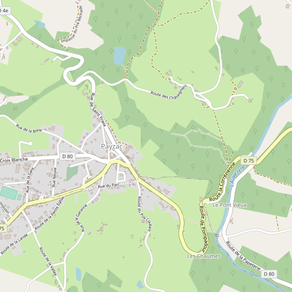 Carte des bedandbreakfast à Payzac (Dordogne) Thumbnail