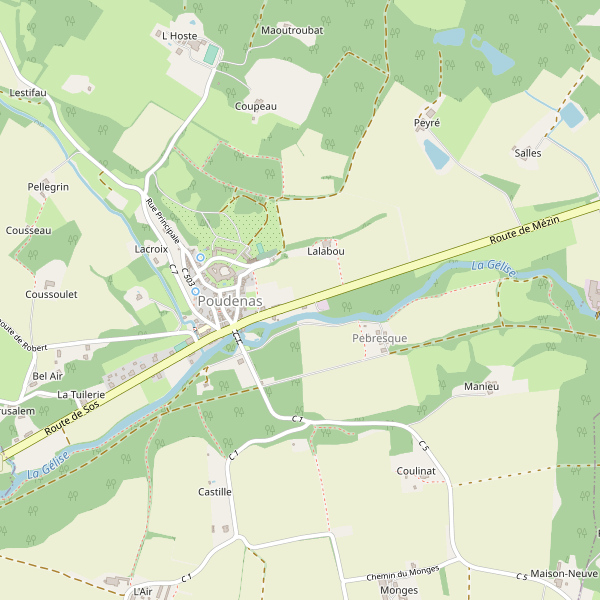 Carte des hotels à Poudenas Thumbnail