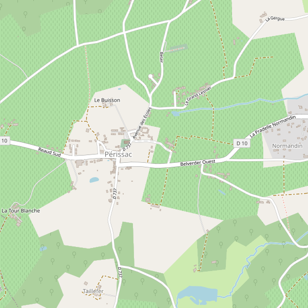 Carte des campings à Périssac Thumbnail