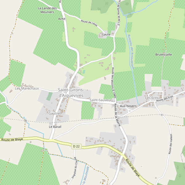 Carte des location-voiture à Saint-Girons-d'Aiguevives Thumbnail