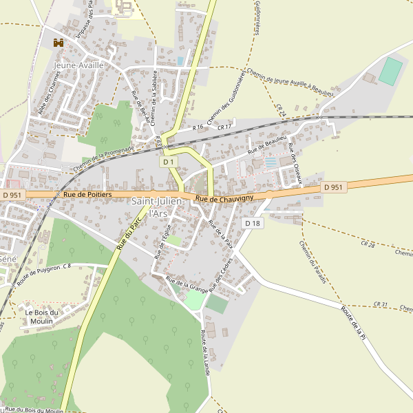 Carte des hotels à Saint-Julien-l'Ars Thumbnail