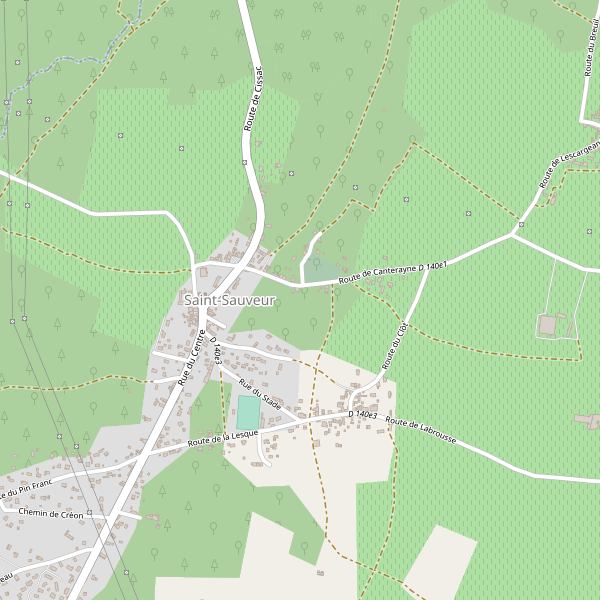 Carte des gares à Saint-Sauveur (Gironde) Thumbnail