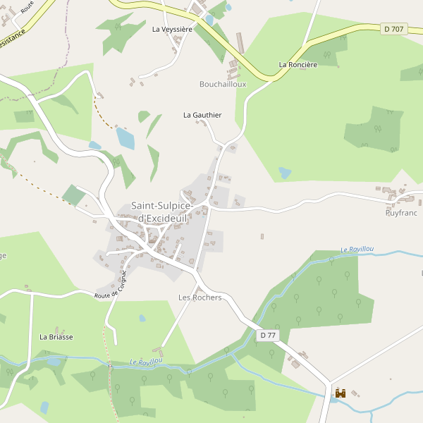 Carte des hotels à Saint-Sulpice-d'Excideuil Thumbnail