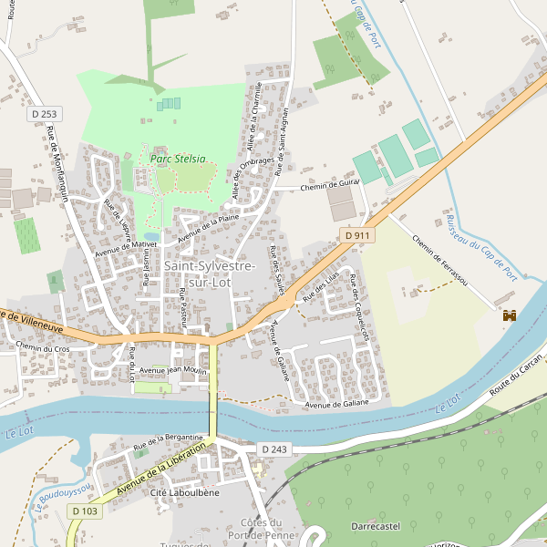 Carte des supermarches à Saint-Sylvestre-sur-Lot Thumbnail
