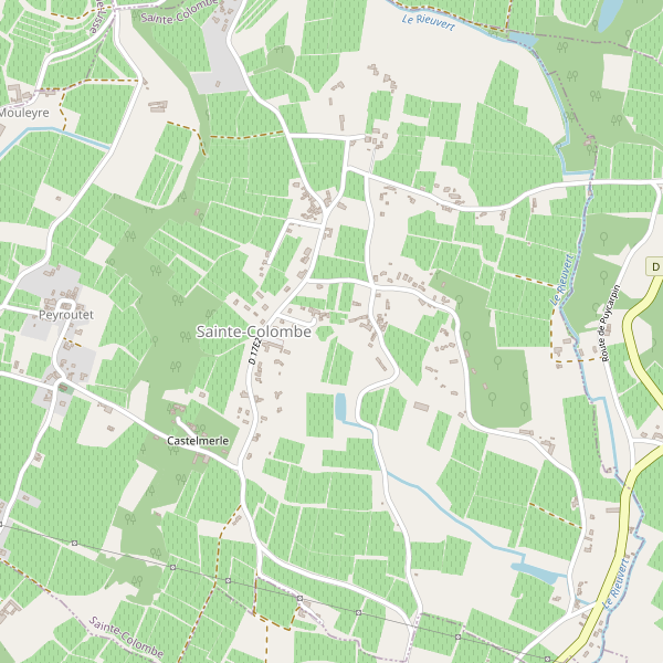 Carte des agences-voyage à Sainte-Colombe (Gironde) Thumbnail