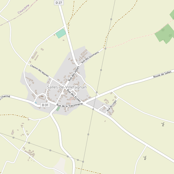 Carte des hotels à Salles-de-Villefagnan Thumbnail