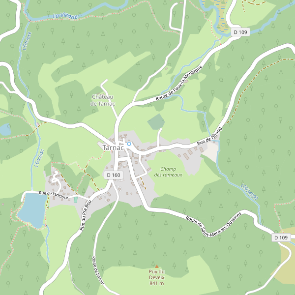 Carte des hopitaux à Tarnac Thumbnail