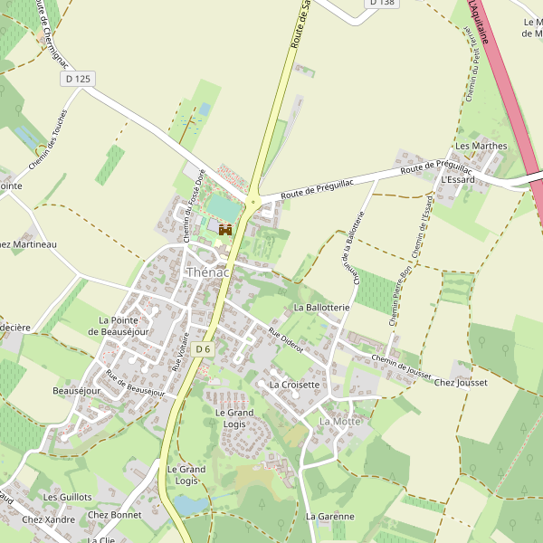 Carte des pharmacies à Thénac (Charente-Maritime) Thumbnail