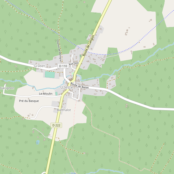 Carte des hotels à Uzeste Thumbnail
