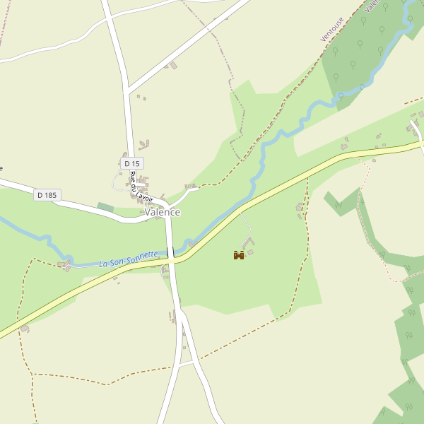Carte des boucheries à Valence (Charente) Thumbnail