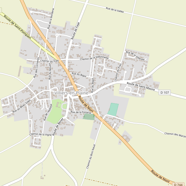 Carte des bedandbreakfast à Villiers-en-Plaine Thumbnail