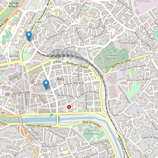 Carte des bibliotheques à Alès Thumbnail