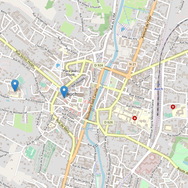 Carte des bibliotheques à Auch Thumbnail