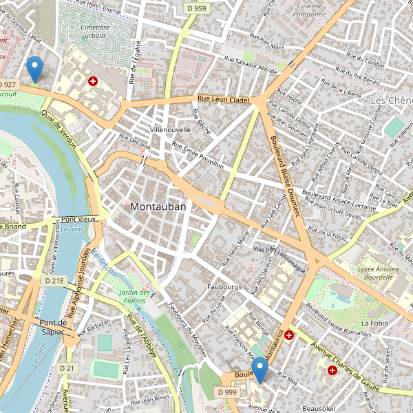 Carte des bibliotheques à Montauban Thumbnail