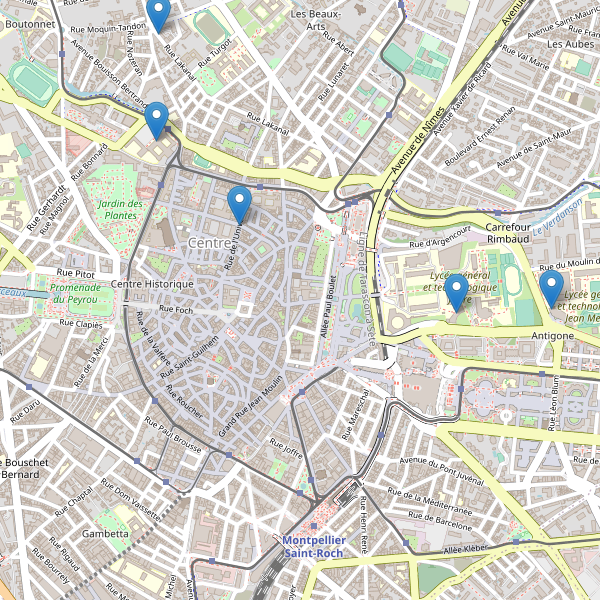 Carte des bibliotheques à Montpellier Thumbnail
