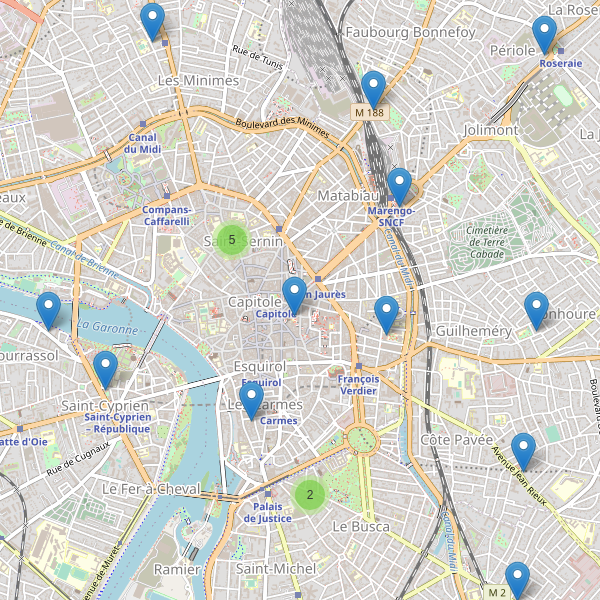 Carte des bibliotheques à Toulouse Thumbnail