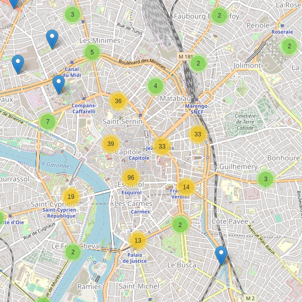 Carte des cafe à Toulouse Thumbnail