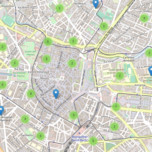 Carte des ecoles à Montpellier Thumbnail