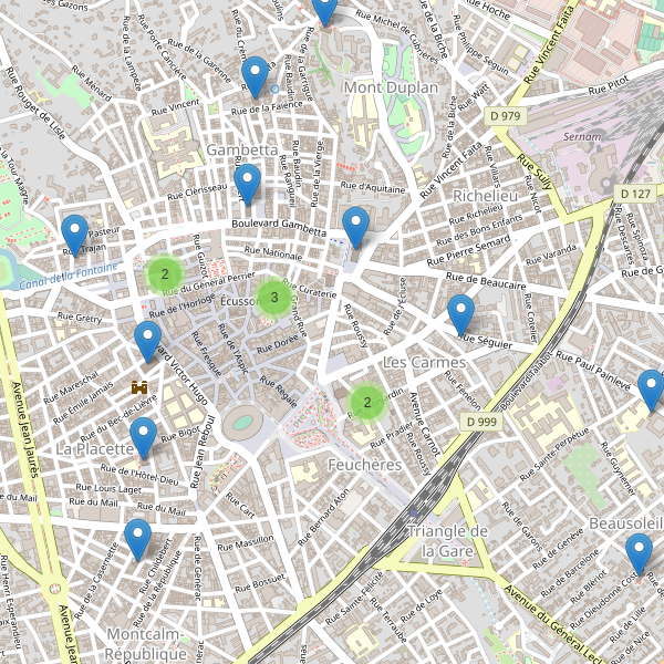 Carte des eglises à Nîmes Thumbnail