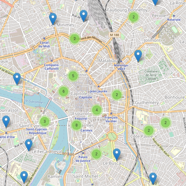 Carte des eglises à Toulouse Thumbnail