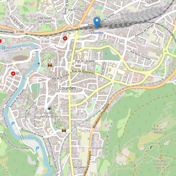 Carte des gares à Lourdes Thumbnail