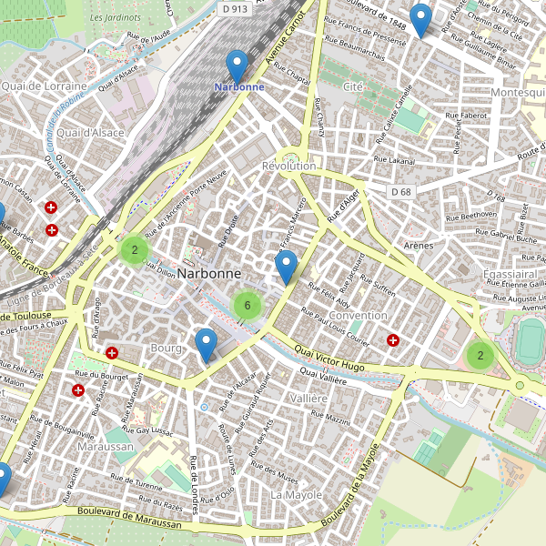 Carte des guichets-automatiques à Narbonne Thumbnail