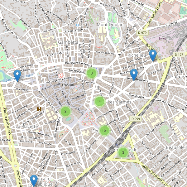 Thumbnail Carte des hôtels à Nîmes