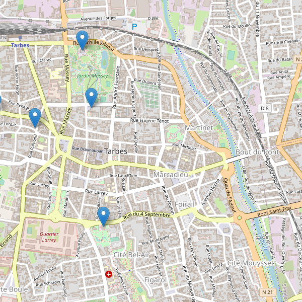 Thumbnail Carte des musées à Tarbes