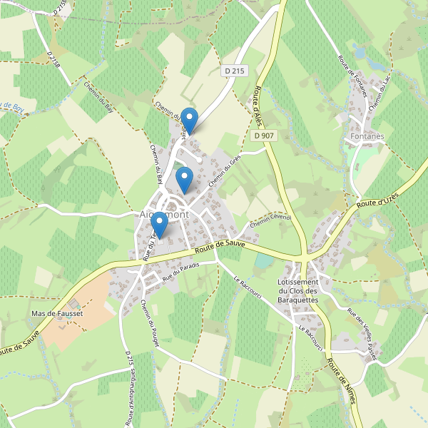 Carte des parkings à Aigremont (Gard) Thumbnail