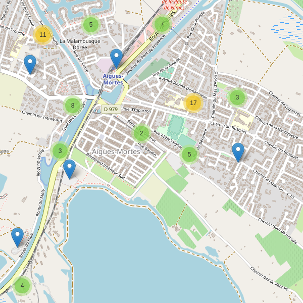 Thumbnail Carte des parkings à Aigues-Mortes