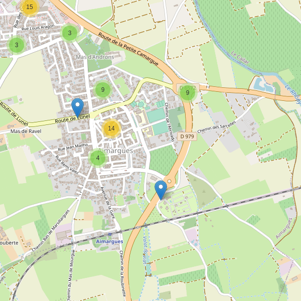 Carte des parkings à Aimargues Thumbnail
