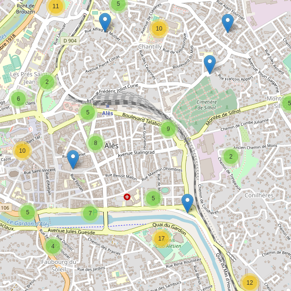 Thumbnail Carte des parkings à Alès