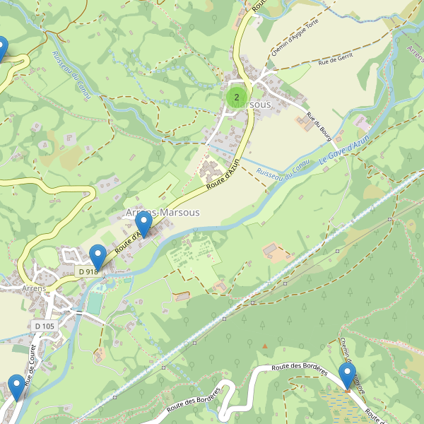 Carte des parkings à Arrens-Marsous Thumbnail