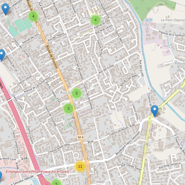 Carte des parkings à Aucamville (Haute-Garonne) Thumbnail