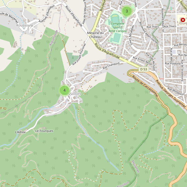 Carte des parkings à Aussillon Thumbnail