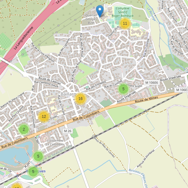 Carte des parkings à Baillargues Thumbnail