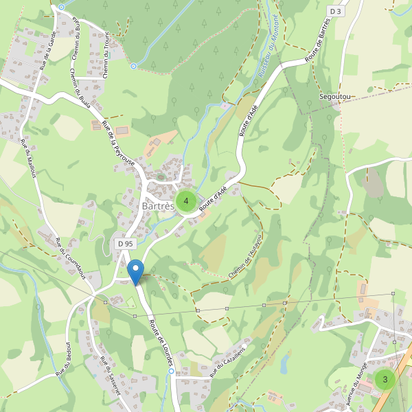Carte des parkings à Bartrès Thumbnail