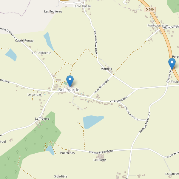 Carte des parkings à Bellegarde (Tarn) Thumbnail